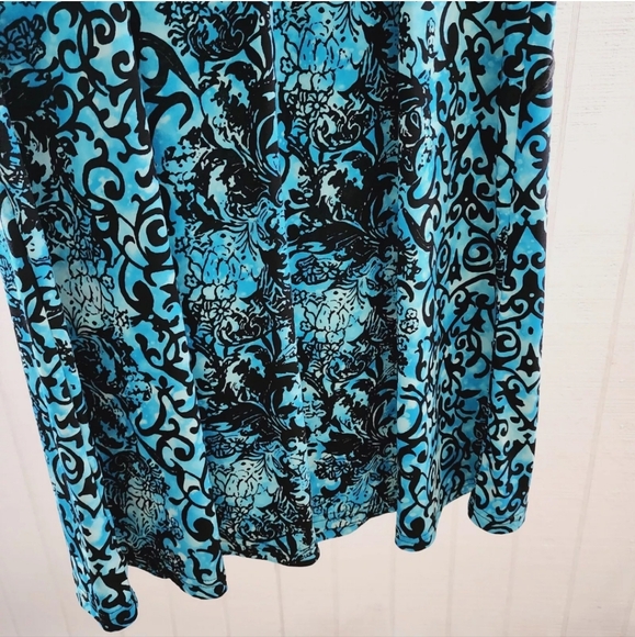 Y2K Dress Size 14 Connected Apparel Blue Black Goth Fairy Whimsical 31" waist - Picture 11 of 15